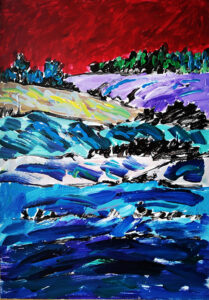 17. adam bojara plenery 50x70 karton akryl 1988 v