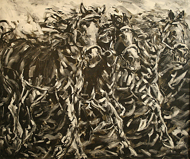 27 adam bojara ''k27' 100x120 akryl pŁÓtno 1990