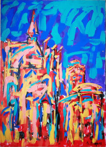 adam bojara frankfurt ''4'' 50x70 karton akryl 1996