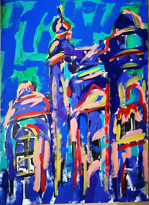 adam bojara frankfurt ''5'' 50x70 karton akryl 1996