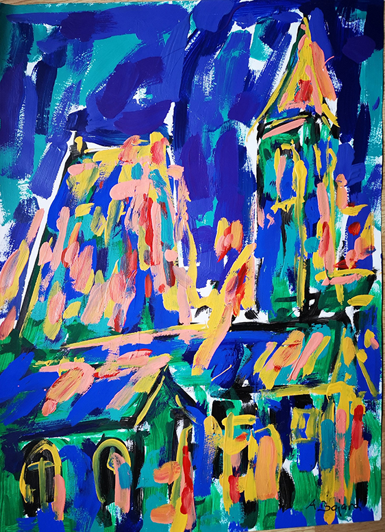 adam bojara frankfurt ''6'' 50x70 karton akryl 1996